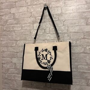 Elegant Black and White Tote Bag